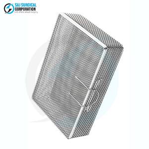 Panier en maille fine avec couvercle, réutilisable, en acier inoxydable, certifié CE, pour applications cliniques en autoclave - Product Image 4