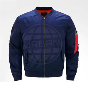 Blouson aviateur personnalisé de haute qualité pour hommes de grande taille style décontracté avec logo et col montant pour l'hiver - Product Image 1