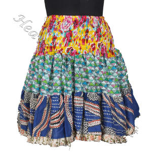 Gypsy Indian Patchwork Mini Rara Hippy Boho Festival Falda Bohemia elegante MS079 parche algodón mini falda sexy para ropa de verano - Product Image 1