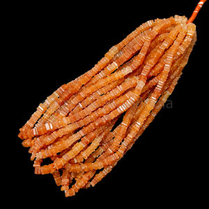 Top Quality <b>Carnelian</b> Shaded Smooth Heishi Square Loose Gemstone Beads 6-7mm Natural Stone Polished Beads for Jewelry Making - Product Image 1