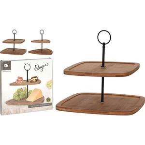 Fabrication à la main en bois naturel fini tasse gâteau servant 3 niveaux support pour la fête de mariage décoratif saké support fête d'anniversaire - Product Image 2