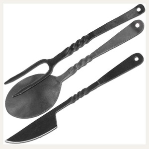 Fournitures indiennes modernes vente en gros de couverts fabriqués en Inde ensemble de couverts en métal conçu à la main avec poignée blanche - Product Image 3