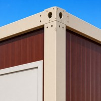 Maison préfabriquée en conteneur modulaire, unité mobile portable en panneaux sandwich d'acier pour chantier, bureau ou camp
