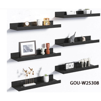 Houten moderne multifunctionele enkelvoudige zwevende plank, rechthoekig, eenvoudige montage, voor wandopbergruimte in de woonkamer