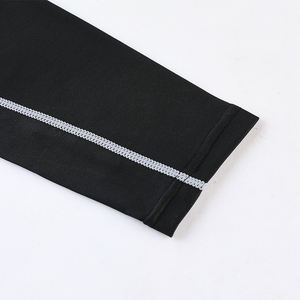 T-shirt de sport pour homme à col montant et fermeture éclair, séchage rapide, entraînement en plein air, course à pied, décontracté, manches longues, collants - Product Image 4