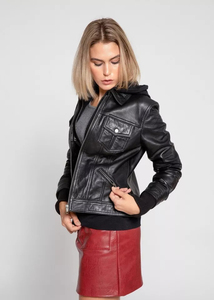 Chaquetas de Cuero Personalizadas OEM de Alta Calidad al por Mayor, Chaqueta de Motociclista de Invierno Transpirable de Lona y Cuero Vacuno Genuino Premium con Logotipo Frontal para Hombre - Product Image 6