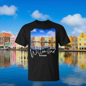 T-shirt promozionale Willemstad Curaao con design Willemstad Curacao - Product Image 3