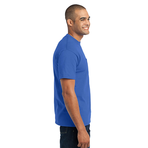 T-shirt ras du cou à manches courtes pour hommes gris chiné 52 coton 48% polyester t-shirts sérigraphie logo personnalisé t-shirts - Product Image 4