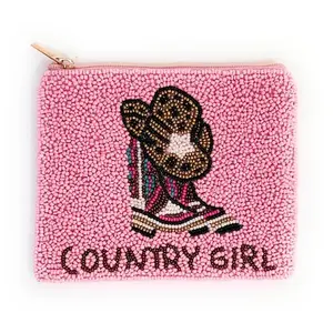 Monedero de cuentas con diseño de árbol navideño rojo, monedero de cuentas con diseño de muñeco de nieve, monedero navideño - Product Image 2