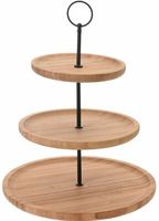 Luxe mango-acacia-perzikhouten ecologische, vaatwasserbestendige taartplateau, uniek fruit- en sushi-display, decoratie voor thuis