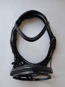 Bridon anatomique haut de gamme pour cheval islandais, en cuir véritable avec embout de tête et bride rembourrés, conçu pour le confort. - Product Image 4