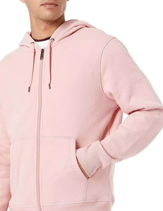 Sweat à capuche confortable pour homme avec fermeture éclair, 100% coton molletonné, respirant, streetwear, chaud pour l'hiver, broderie personnalisée, commandes en gros, fabricants - Product Image 3