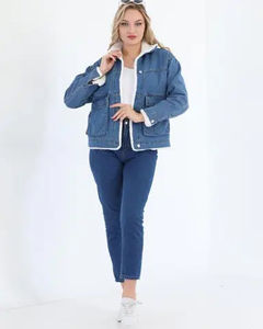 Vestes pour femmes Vente en gros OEM Vestes en jean pour femmes brodées partout avec un beau design floral en coton Fille - Product Image 3