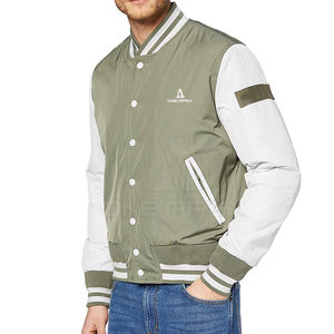 Recién llegado, chaqueta con letras, estilo de botón cubierto, tela de lana, chaquetas universitarias para hombres, chaqueta de béisbol universitaria para hombres - Product Image 1