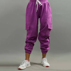 Cargo pour femmes pantalons tissu personnalisé impression couleur broderie impression OEM étiquette personnalisée étiquette volante pour votre marque - Product Image 2