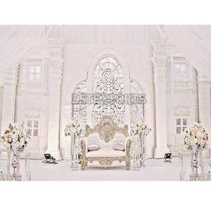 Décoration de scène de réception de mariage de style victorien, thème vintage, mariage, blanc splendide, NOUVELLE ARRIVÉE, fibre de verre durable - Product Image 2