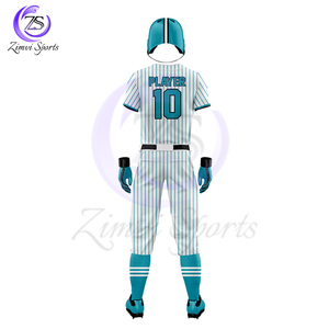 Style de bouton à rayures de couleur personnalisée nouveauté confortable meilleur fournisseur tissu écologique adulte équipe porter uniforme de baseball - Product Image 3