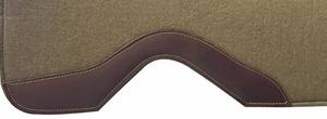 High Quality Butterfly Design Woolen Felt <b>Saddle</b> Pad with 18mm and 25mm Thickness Medium Oil Leather Contour Barrel Racing - Product Image 3