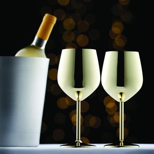 Best Selling Stainless Steel Stemmed Wine Glasses, Shatter Proof Copper Coated Unbreakable Wine Glass <b>Goblets</b> - Product Image 3
