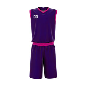 Uniformes de basket-ball vierges à séchage rapide entièrement personnalisés par sublimation maillot de basket-ball réversible vêtements de basket-ball ensembles imprimés de logo personnalisé - Product Image 3