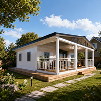 Casa Contenedor Extensible de 20 pies de Construcción Rápida con Estructura Soldada para Cabaña de Vacaciones y ADU en el Patio Trasero