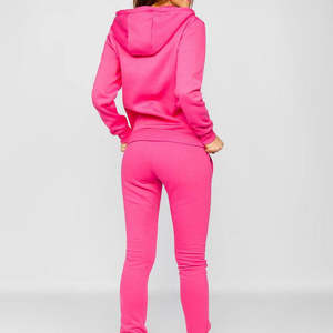 Ensemble de jogging confortable pour femmes, tenue de sport, survêtement lourd, ensembles de sport pour femmes, deux pièces en coton de haute qualité, survêtements évasés, OEM - Product Image 3