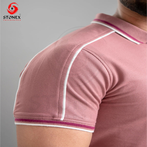 เสื้อโปโลแขนสั้นระบายอากาศลายกีฬาของผู้ชายเสื้อ100% โพลีเอสเตอร์ไซส์ใหญ่พิเศษ - Product Image 6