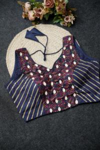 Algodón mágico de moda con fabricante y proveedor de blusa de trabajo de Gota Patti y Cowrie de Surat a la tarifa más baja - Product Image 3