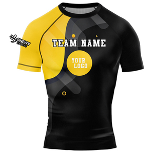 Custom Sports Grappling Compresión Athletic Camisas Hombres Rash Guard Manga Corta - Product Image 6