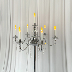 Candelabro de Metal Electrochapado de Estilo Moderno para Navidad y Bodas, Decoración Ecológica Hecha a Mano, Centros de Mesa para Fotografía - Product Image 3