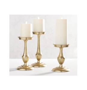 Bougeoir en laiton laiton massif, chandelier pour pièce en vogue, centre de Table, décorations de Table pour mariage - Product Image 4