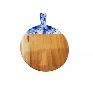 Tabla de Queso de Madera Natural y Resina, Tabla de Cortar Rectangular de Alta Calidad, Tabla para Servir Queso, Hecha a Mano, Duradera, Apta para Lavavajillas - Product Image 5