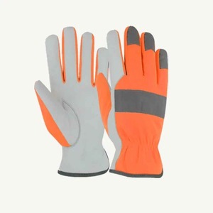 Gants de conducteur en cuir de vachette doux confortable Durable résistant à l'abrasion gants de sécurité pour le jardinage conduite travaux de nettoyage - Product Image 2
