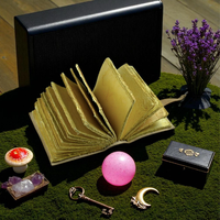 Journal en cuir imprimé soleil et lune, fait main, style vintage, avec serpent Ouroboros, papier rustique, couverture rigide verrouillable
