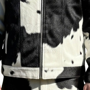 Veste en cuir de vache véritable pour homme, décontractée, d'hiver, avec fermeture éclair sur le devant, personnalisée, en cuir de vache véritable, avec séchage rapide écologique pour adultes - Product Image 6