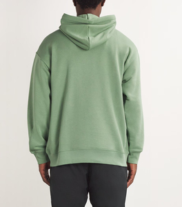 Unisex Solid Color Pullover Hoodie Long Sleeve Fleece Sweatshirt Casual Streetwear with Drawstring Pullover Hoodie - Product Image 4