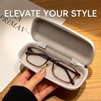 Étui à lunettes en tissu RPET de qualité supérieure avec coque rigide en EVA et texture en lin pour le bureau, les affaires, les professionnels, étui à lunettes durable