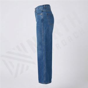 <b>Women</b> Casual High Waisted Wide Leg <b>Stretch</b> Denim <b>Jeans</b> With Pockets Light Weight New Fashion Premium Quality Stylish Streetwear - Product Image 3