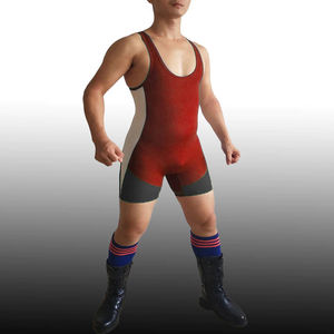 ชุดมวยปล้ำแบบชิ้นเดียว ยูนิเซ็กซ์ ผลิตจากโพลีเอสเตอร์ 100% พร้อมโลโก้ด้านหน้า แห้งเร็ว ระบายอากาศได้ดี สามารถปรับแต่งได้ - Product Image 3