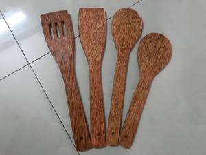 Accessoires de cuisine en coquille de noix de coco naturelle ensemble bol et cuillère en noix de coco pour la nourriture - Product Image 3