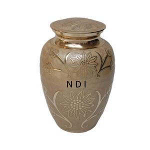 Urna de diseño de borde en relieve, suministros funerarios, cuerpo humano, cenizas para adultos, urnas de cremación, urnas de cremación de Metal de latón - Product Image 5