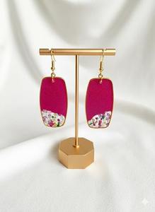 Stylish Handmade Resin Jewelry <b>Drop</b> Style <b>Necklace</b> and Earrings Set for Women, Designer Fashion Party & Casual Wear - Product Image 4