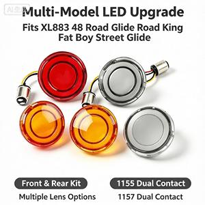 Feux de signalisation LED Sunshiny 1157 avant/<span class=keywords><strong>arrière</strong></span> pour XL883 48 Road Glide Road King Fat Boy Street Glide Rouge/Amaro/Yellow Smoke - Product Image 1