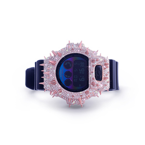 【custom watch】spike digital watch opium Silver Spike Soldered Style Opium Gothic Chrome Watch Y2K Quartz