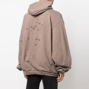 เสื้อฮู้ดดี้สไตล์สตรีทแบบโอเวอร์ไซส์ ทรงปกติ น้ำหนัก 460 กรัม ล้างสีแบบ Acid Wash สำหรับผู้ชายและผู้หญิง สวมใส่สบายๆ ผ้าฝ้าย 100% เหมาะสำหรับฤดูหนาว - Product Image 2