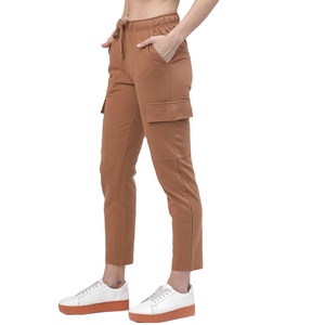 Women's Pants & Trousers Brown Solid <b>Slim</b>-Fit Casual Track Pants Comfortable Stretch <b>Jogger</b> Trousers - Product Image 2