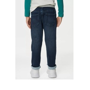 Pantalons décontractés pour enfants en jean éco-responsable en spandex/coton à taille haute pour l'automne, prix de gros pour garçons, couleur résistante à la décoloration, respirant - Product Image 5
