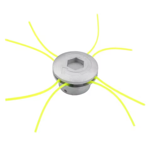 Tête de coupe universelle en aluminium à 4 fils pour débroussailleuse, avec ligne de coupe en nylon filetée, tête de rechange pour débroussailleuse, pièces de tondeuse à gazon argentées - Product Image 6