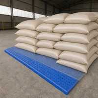 Palette en plastique HDPE bleue perforée empilable pour entrepôt de stockage de céréales