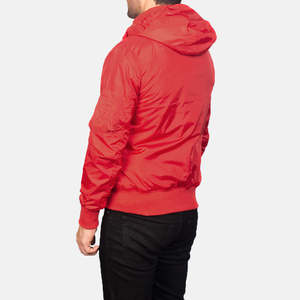 Chaqueta Bomber Reversible Hanklin MA-1 con Capucha Roja, Impermeable, Estilo Vintage, Casual, para Otoño y Primavera, Cierre de Cremallera, Talla XS - Product Image 5